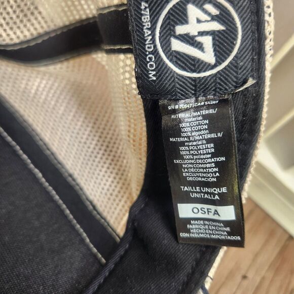 '47 Denver Broncos Hat Cap Snapback Trucker Patch Blue Orange Mens NFL Football - Picture 10 of 10